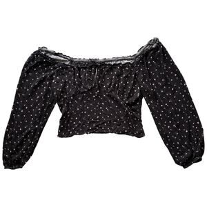 Wild Fable smocked off-shoulder floral crop top XL